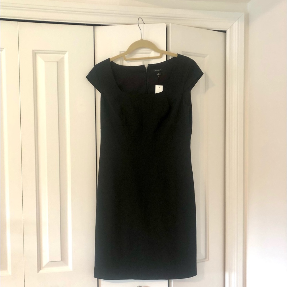 Black Cocktail Dress with Capped Sleeves
